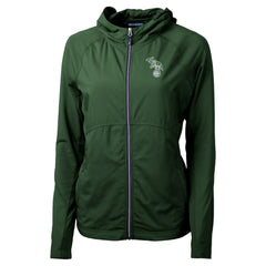 Athletics Cutter & Buck Women's Adapt Eco Knit Hybrid Recycled Full-Zip Hoodie - Green - MLB Online