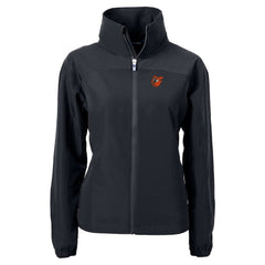 Baltimore Orioles Cutter & Buck Women's Charter Eco Recycled Full-Zip Jacket - Black - MLB Lifestyle