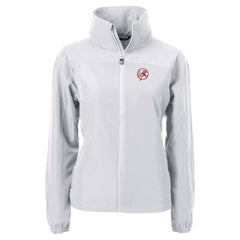 New York Yankees Cutter & Buck Women's Cooperstown Collection Charter Eco Recycled Full-Zip Jacket - Gray - MLB Lifestyle