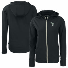 Athletics Cutter & Buck Women's Daybreak Eco Recycled Full-Zip Hoodie Jacket - Black - MLB Discount