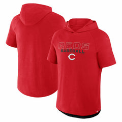 Cincinnati Reds Fanatics Clubhouse Optimal Play Raglan Hoodie T-Shirt - Red - Fanatics Online