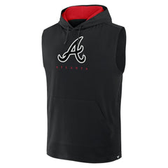Atlanta Braves Fanatics Fire Speed Sleeveless Pullover Hoodie - Black - Fanatics Sale