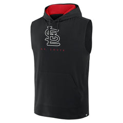 St. Louis Cardinals Fanatics Fire Speed Sleeveless Pullover Hoodie - Black - Fanatics on Sale