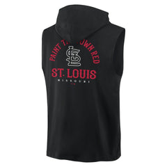 St. Louis Cardinals Fanatics Fire Speed Sleeveless Pullover Hoodie - Black - Fanatics on Sale