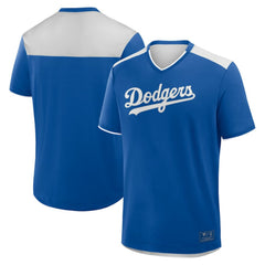 Los Angeles Dodgers Fanatics Walk Off V-Neck T-Shirt - Royal - Fanatics Discount