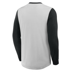 Baltimore Orioles Fanatics Clubhouse Long Sleeve Henley Shirt - Gray/Black - Fanatics on Sale