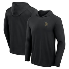San Diego Padres Fanatics Front Office Power Mono Long Sleeve Hoodie T-Shirt - Black - Fanatics Lifestyle