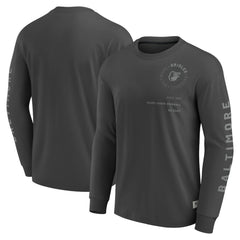 Baltimore Orioles Fanatics Elements Future Ground Tonal Info Long Sleeve T-Shirt - Charcoal - Fanatics Online