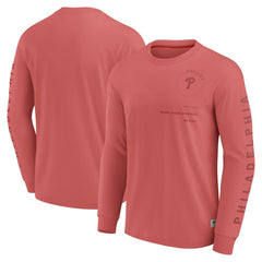 Philadelphia Phillies Fanatics Elements Future Ground Tonal Info Long Sleeve T-Shirt - Red - Fanatics Lifestyle