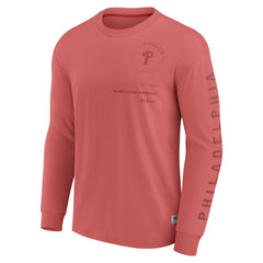 Philadelphia Phillies Fanatics Elements Future Ground Tonal Info Long Sleeve T-Shirt - Red - Fanatics Lifestyle