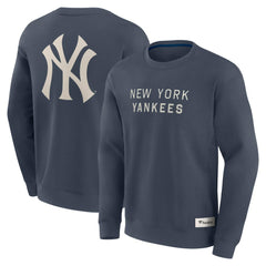 New York Yankees Fanatics Elements Future Ground Lettering Pullover Sweatshirt - Blue - Fanatics on Sale