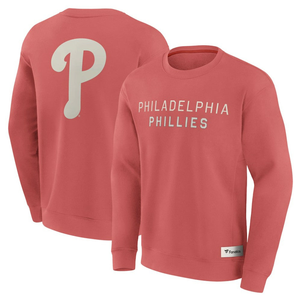 Philadelphia Phillies Fanatics Elements Future Ground Lettering Pullover Sweatshirt - Red - Fanatics Sale
