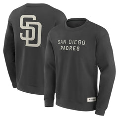 San Diego Padres Fanatics Elements Future Ground Lettering Pullover Sweatshirt - Charcoal - Fanatics Sale