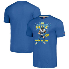 Puka Nacua Los Angeles Rams Homage Unisex NFL Blitz Player Tri-Blend T-Shirt Royal