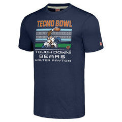 Walter Payton Chicago Bears Homage Unisex Tecmo Bowl Retired Player Graphic Tri-Blend T-Shirt Navy