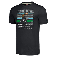 Bo Jackson Las Vegas Raiders Homage Unisex Tecmo Bowl Retired Player Graphic Tri-Blend T-Shirt Charcoal