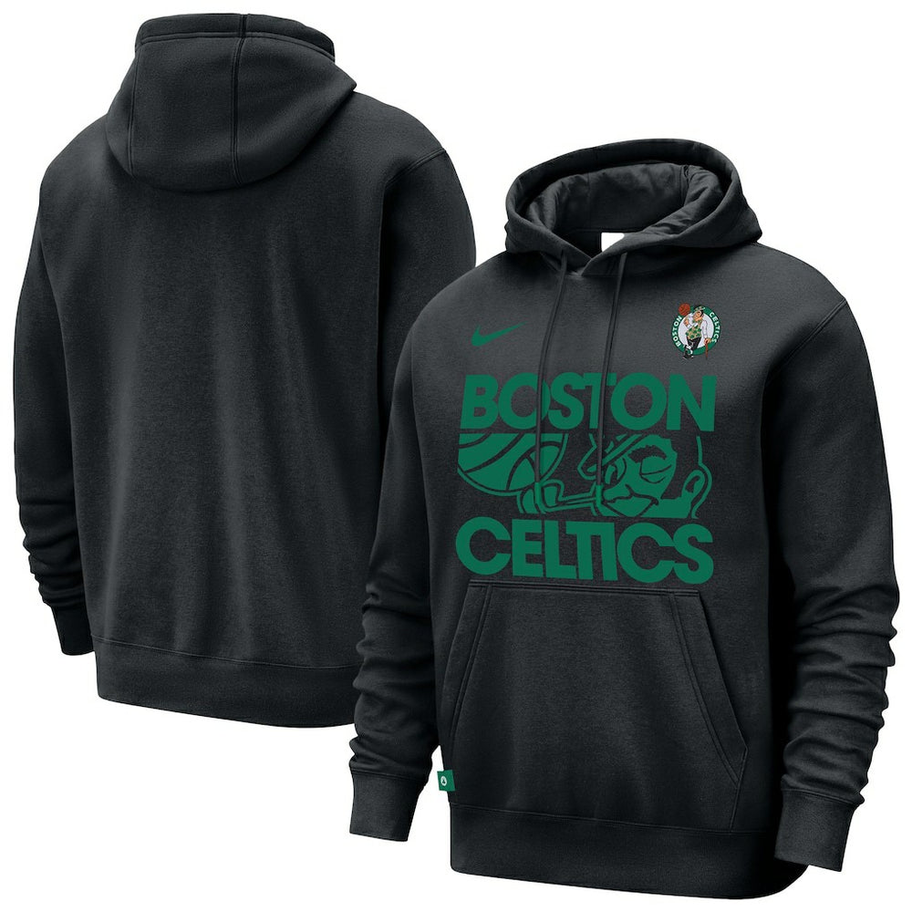 Boston Celtics Courtside Club Pullover Hoodie Black | Nike