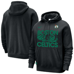 Boston Celtics Courtside Club Pullover Hoodie Black | Nike