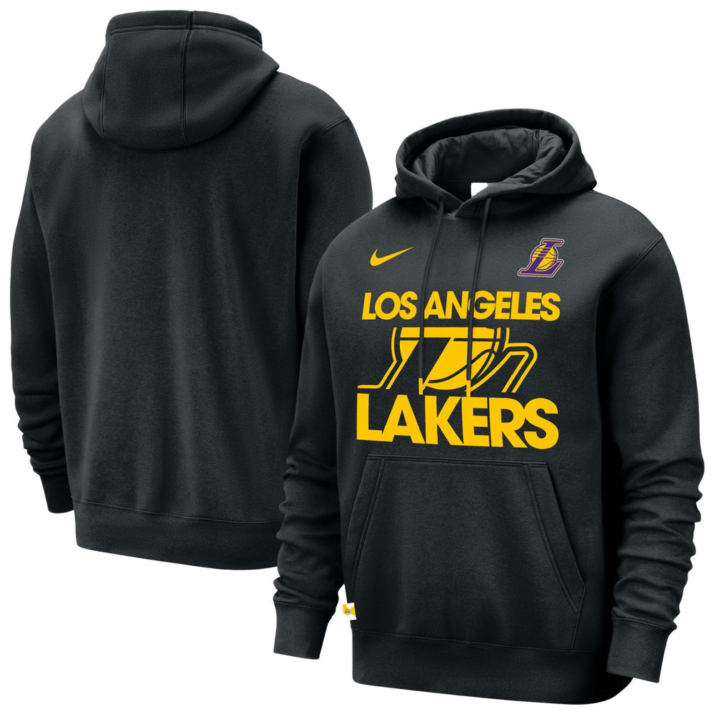 Los Angeles Lakers Courtside Club Pullover Hoodie Black | Nike discount