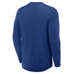 Tampa Bay Lightning Fanatics Adrenaline Push Long Sleeve Henley Shirt - Blue - NHL 201742883