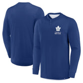 Toronto Maple Leafs Fanatics Adrenaline Push Long Sleeve Henley Shirt - Blue - NHL 201742884