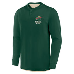 Minnesota Wild Fanatics Adrenaline Push Long Sleeve Henley Shirt - Green - NHL 201742888