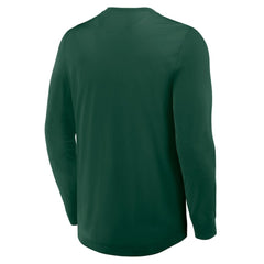 Minnesota Wild Fanatics Adrenaline Push Long Sleeve Henley Shirt - Green - NHL 201742888