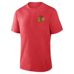 Chicago Blackhawks Fanatics Fan Lanes Tri-Blend T-Shirt - Heather Red - NHL 201742945