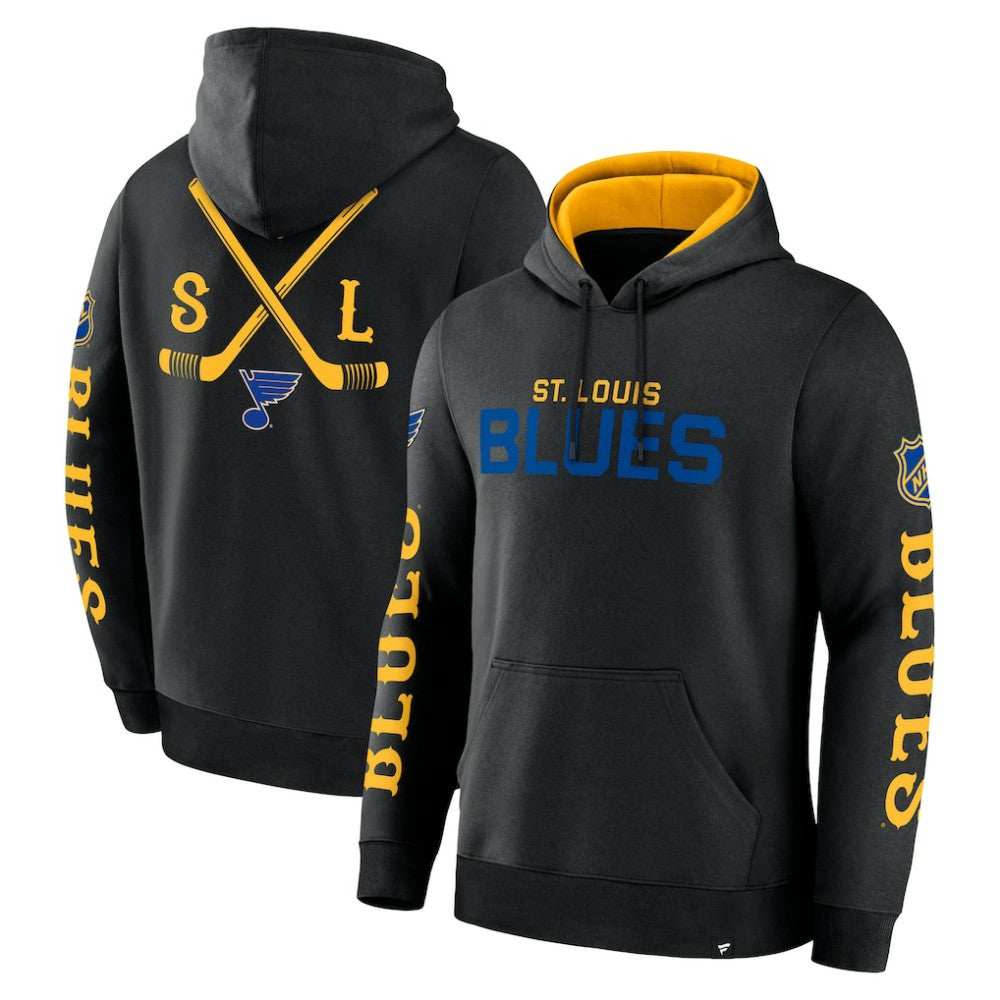 St. Louis Blues Fanatics Big City Legacy Fleece Pullover Hoodie - Black - NHL 201742960