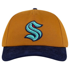 Seattle Kraken American Needle Burnett Adjustable Hat - Tan/Deep Sea Blue - NHL 201747081