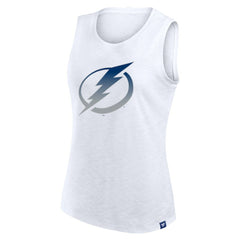 Tampa Bay Lightning Fanatics Women's Slub Tank Top - White - NHL 201748294