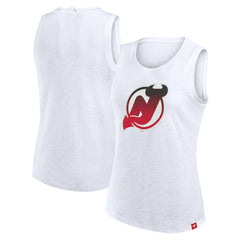 New Jersey Devils Fanatics Women's Slub Tank Top - White - NHL 201748297