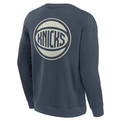 New York Knicks Elements Future Ground Lettering Pullover Sweatshirt Blue | Fanatics discount
