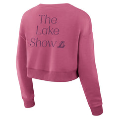 Los Angeles Lakers Women's Studio Tri-Blend Cropped Pullover Sweatshirt Pink | Fanatics discount