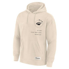 Minnesota Wild Fanatics Future Ground Info Pullover Hoodie - Cream - NHL 201752413