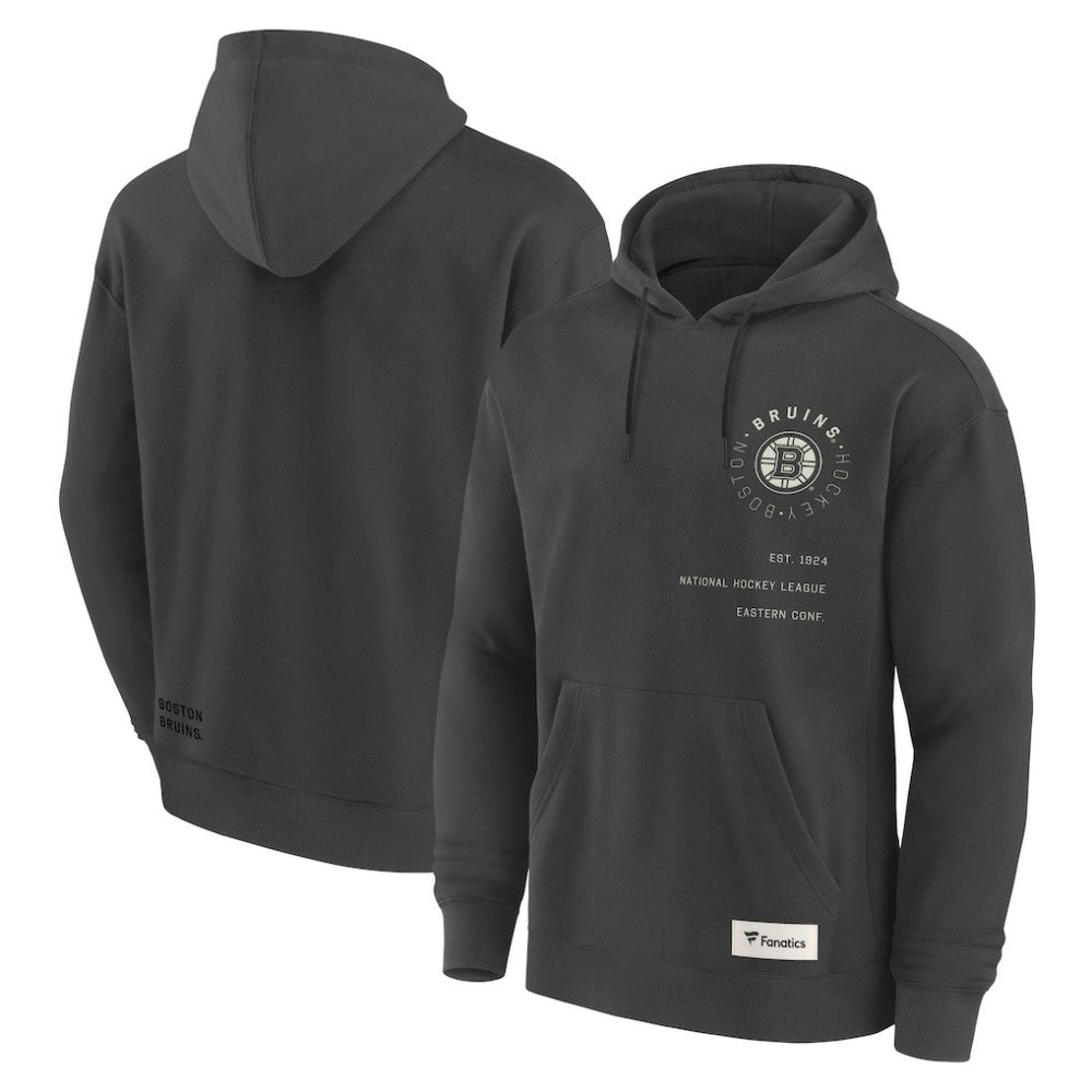 Boston Bruins Fanatics Future Ground Info Pullover Hoodie - Charcoal - NHL 201752426