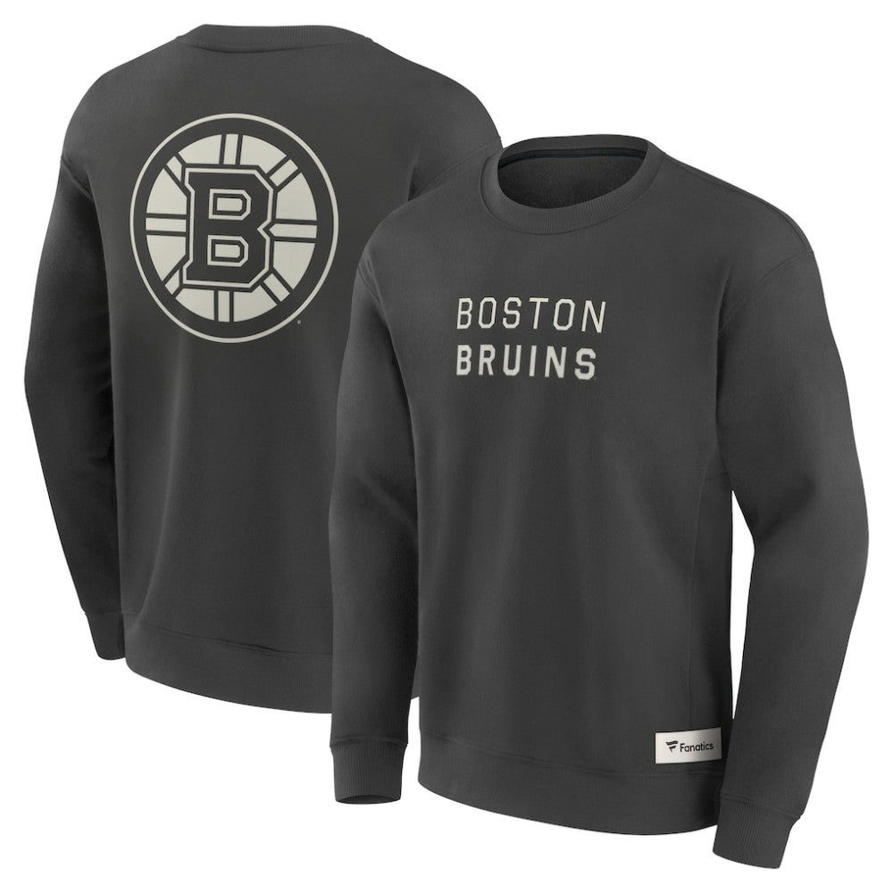 Boston Bruins Fanatics Elements Future Ground Lettering Pullover Sweatshirt - Charcoal - NHL 201752431