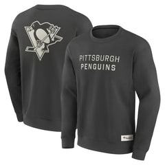 Pittsburgh Penguins Fanatics Elements Future Ground Lettering Pullover Sweatshirt - Charcoal - NHL 201752432