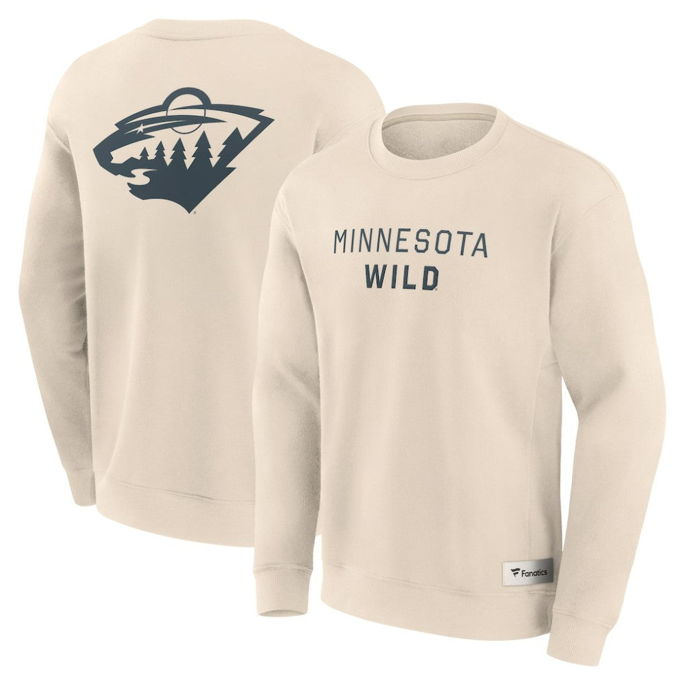 Minnesota Wild Fanatics Elements Future Ground Lettering Pullover Sweatshirt - Cream - NHL 201752435