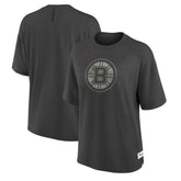 Boston Bruins Fanatics Women's Oversized Elements Raw Edge Future Ground T-Shirt - Charcoal - NHL 201752496