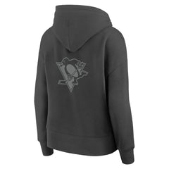 Pittsburgh Penguins Fanatics Women's Elements Future Ground Subtle Tonal Pullover Hoodie - Charcoal - NHL 201752520