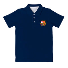 Barcelona Vive La Fete Youth Solid Polo Navy
