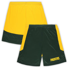Fanatics Green Bay Packers Big & Tall Launch Shorts Green/Gold