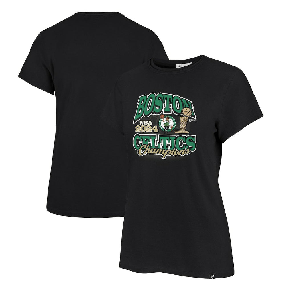 Boston Celtics '47 Women's 2024 NBA Finals Champions Plus Size Trophy Franklin T-Shirt Black | 47 brand outlet