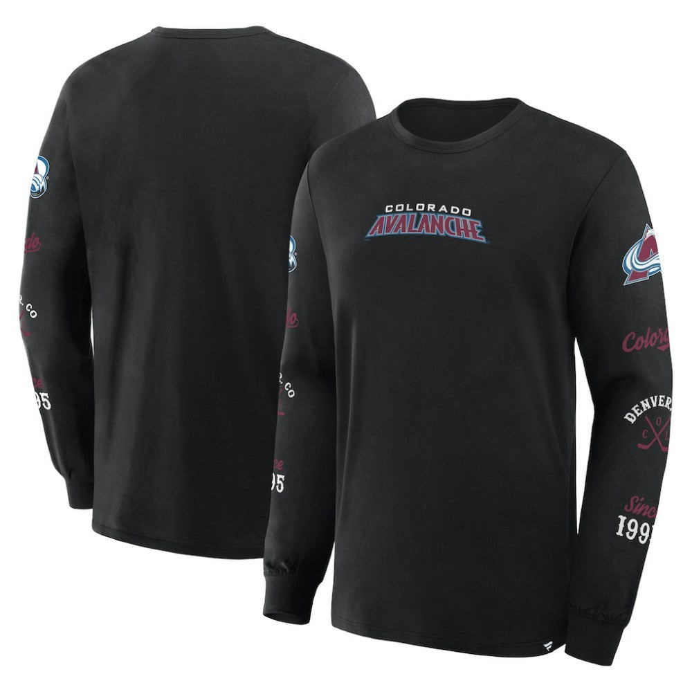 Colorado Avalanche Fanatics Boxed In Legacy Long Sleeve T-Shirt - Black - NHL 201826839