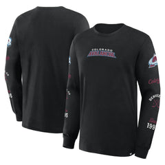 Colorado Avalanche Fanatics Boxed In Legacy Long Sleeve T-Shirt - Black - NHL 201826839