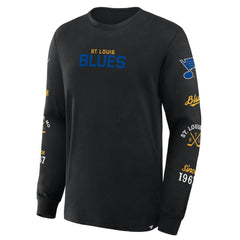 St. Louis Blues Fanatics Boxed In Legacy Long Sleeve T-Shirt - Black - NHL 201826857