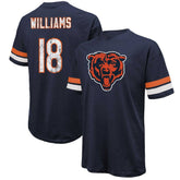 Caleb Williams Chicago Bears Majestic Threads Name & Number Oversize Fit T-Shirt Navy