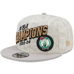 Boston Celtics 2024 NBA Finals Champions Locker Room 9FIFTY Snapback Hat Cream | New Era