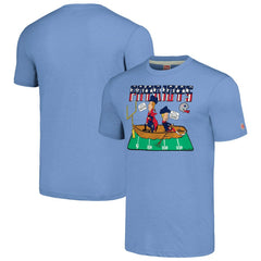 New England Patriots NFL x Homage x Beavis and Butt-Head Unisex Tri-Blend T-Shirt – Light Blue